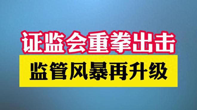 证监会重拳打击操纵股价行为