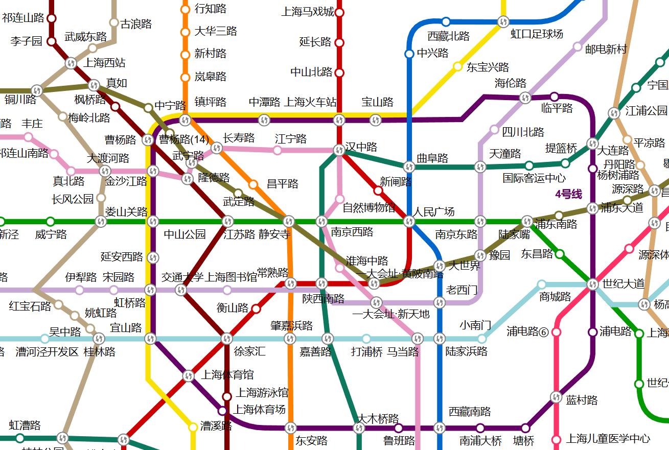 上海地铁4号线路图